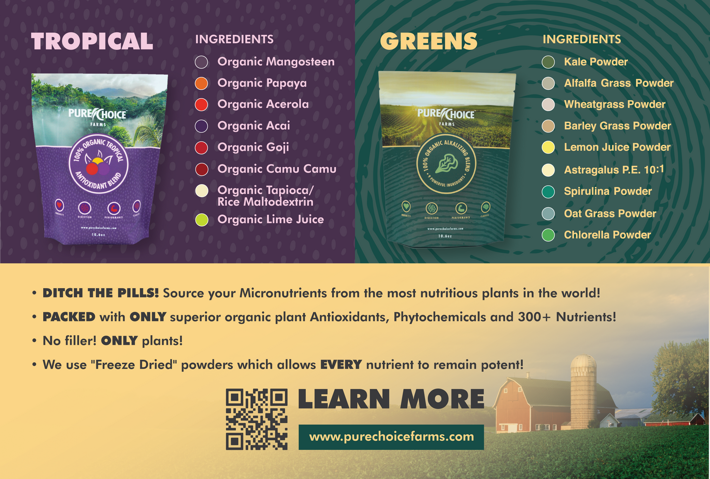 
                  
                    Organic Tropics & Raw Greens
                  
                