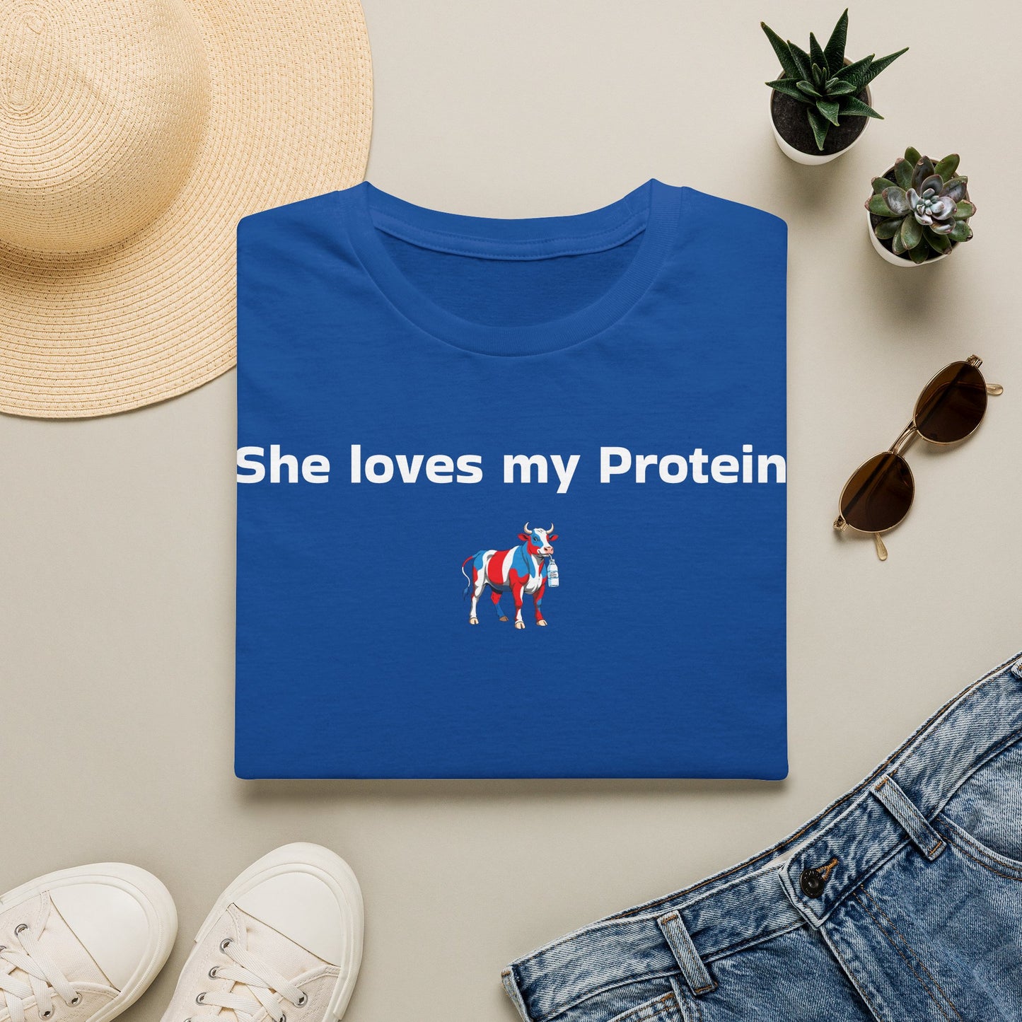 
                  
                    She loves my protein
                  
                