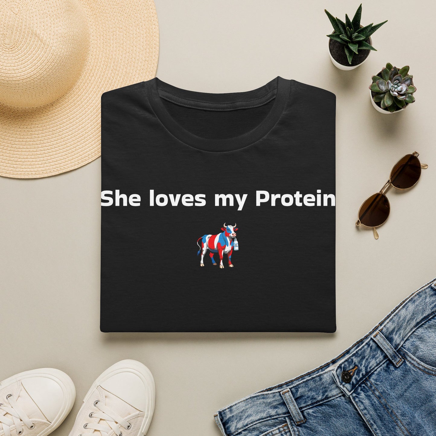 
                  
                    She loves my protein
                  
                