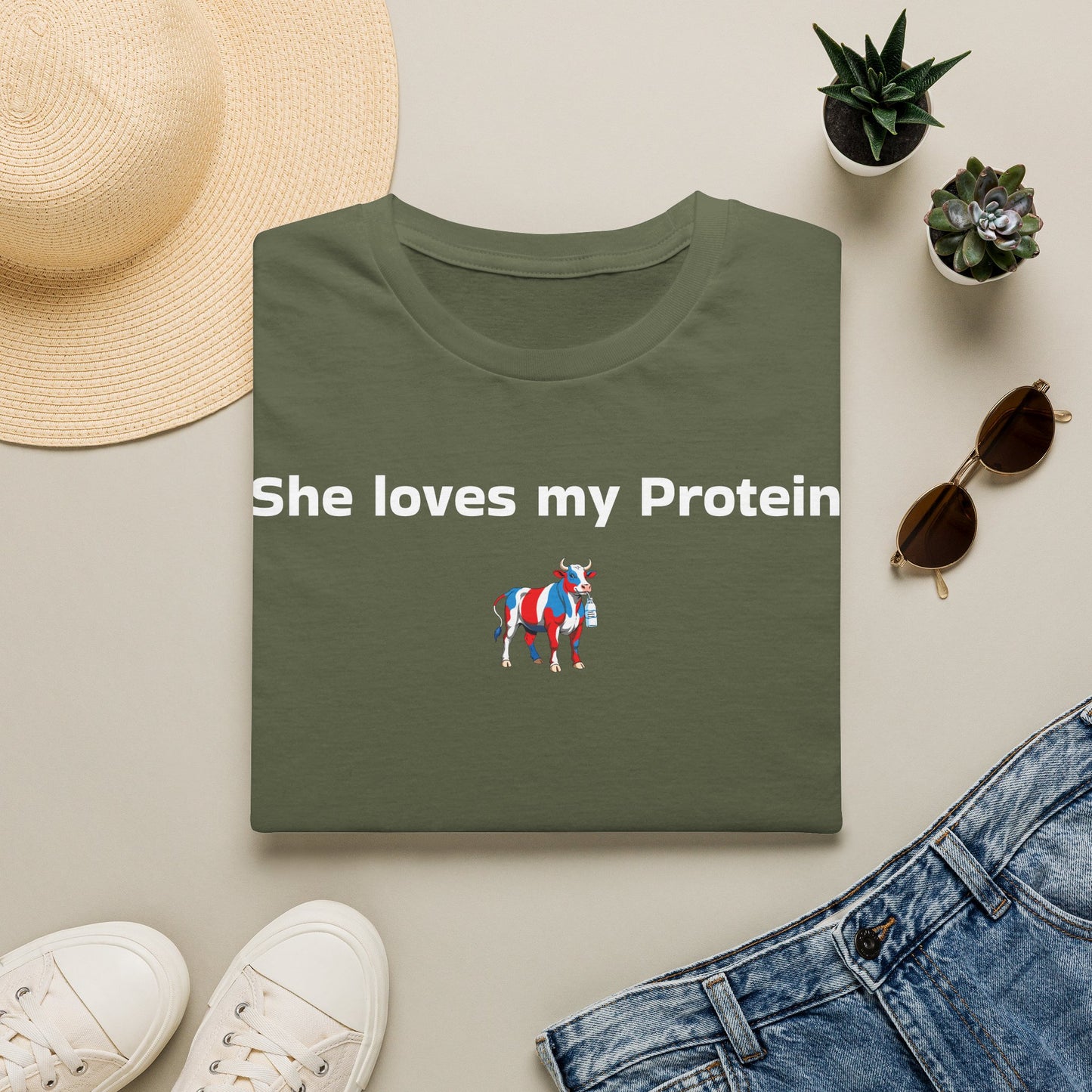 
                  
                    She loves my protein
                  
                