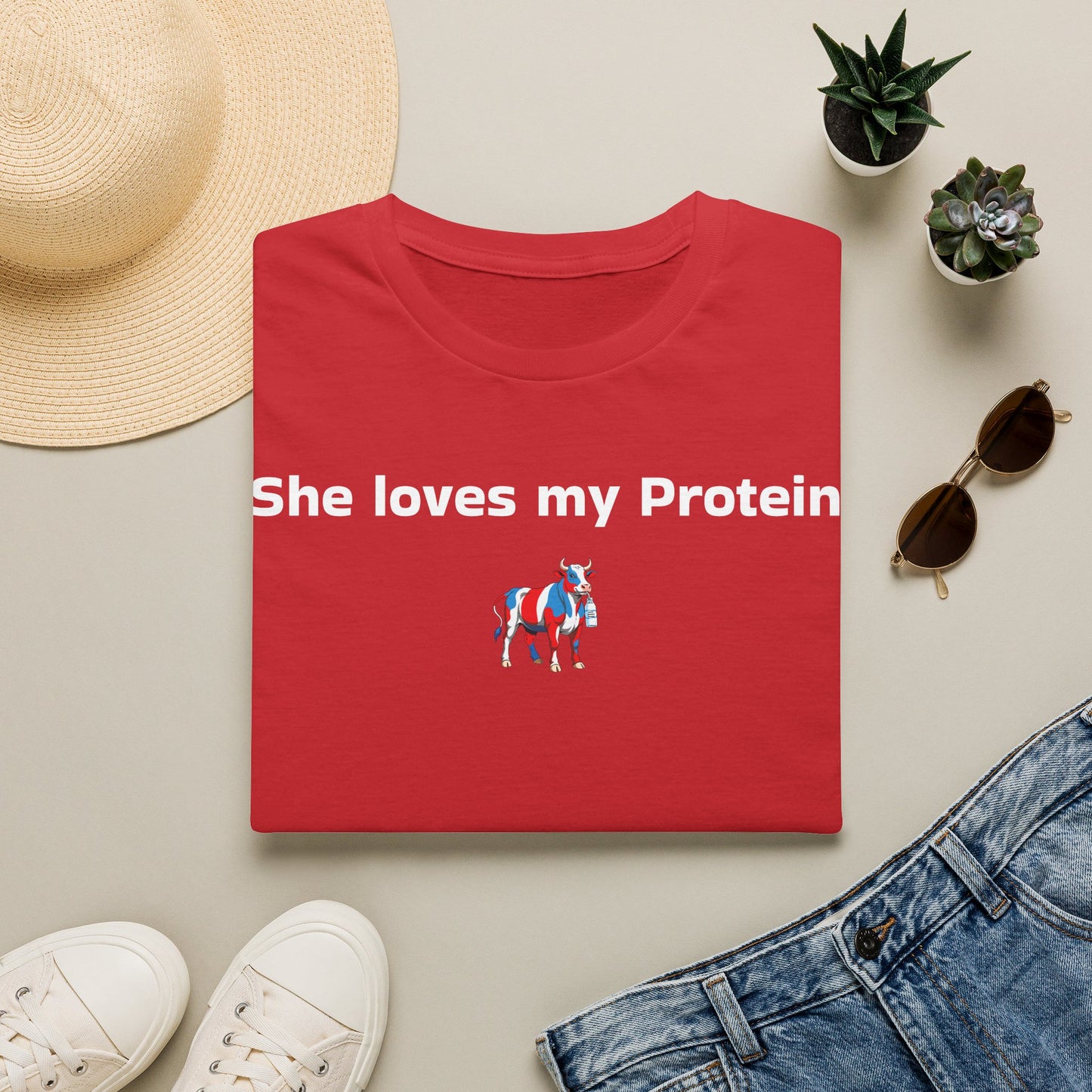 
                  
                    She loves my protein
                  
                
