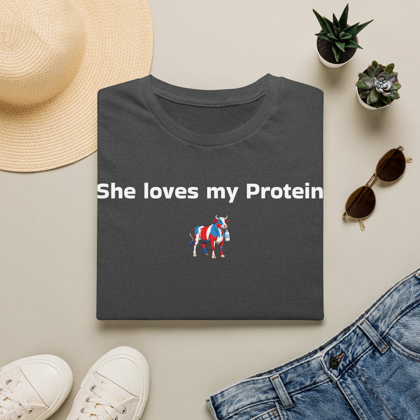 
                  
                    She loves my protein
                  
                