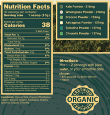 Organic Tropics & Raw Greens Micronutrient Powders - Pure Choice Farms