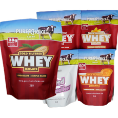 Whey Protein Isolate Flight Try 5 flavors! - Pure Choice Farms