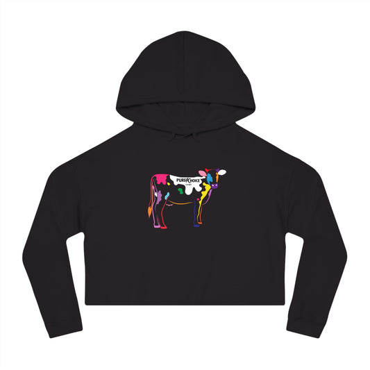 Womens Cropped Hooded Sweatshirt - Pure Choice Farms