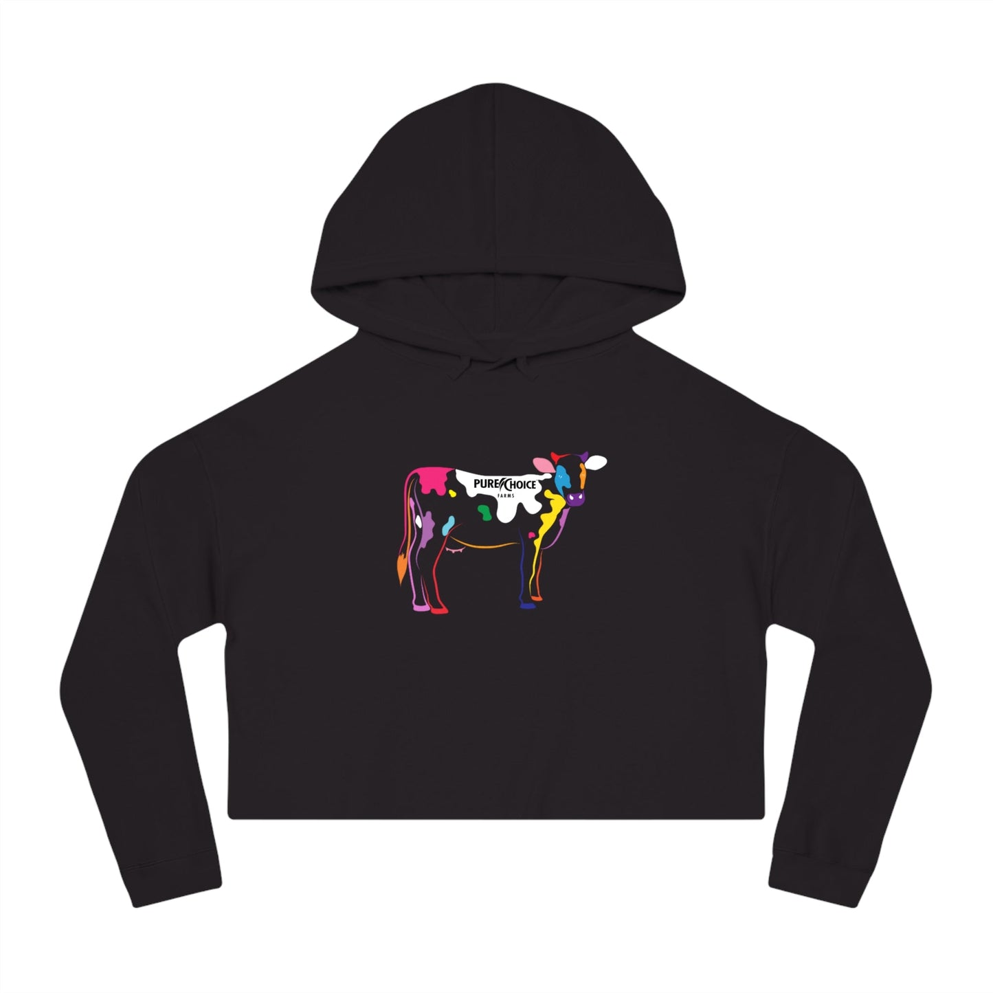 Womens Cropped Hooded Sweatshirt - Pure Choice Farms