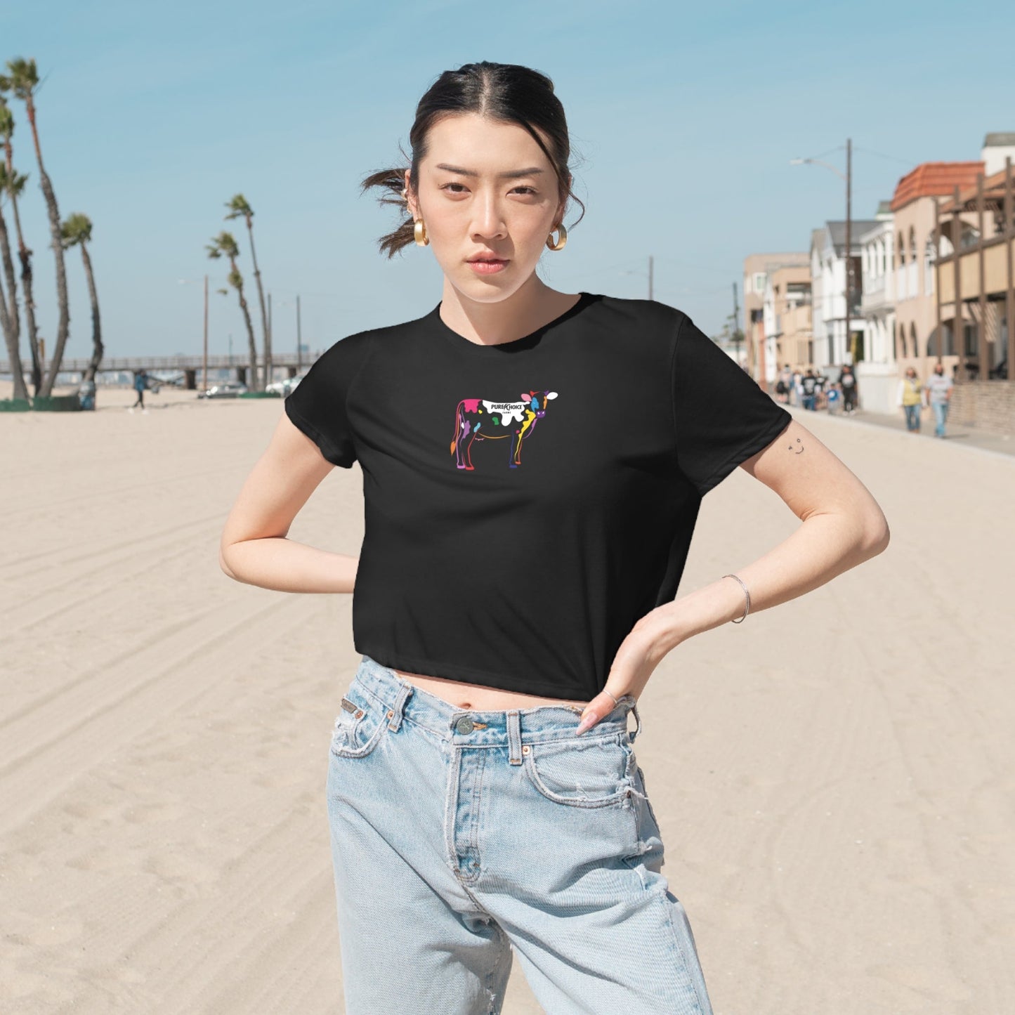 
                  
                    Women's Flowy Cropped Tee - Pure Choice Farms
                  
                